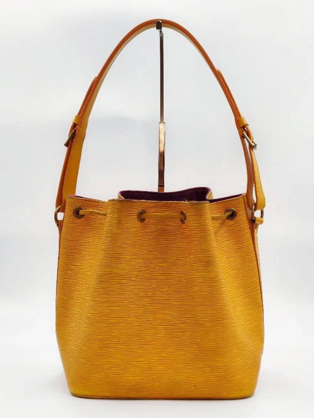 Louis Vuitton Epi Noé PM Yellow Tassil Leather Bucket Shoulder Bag